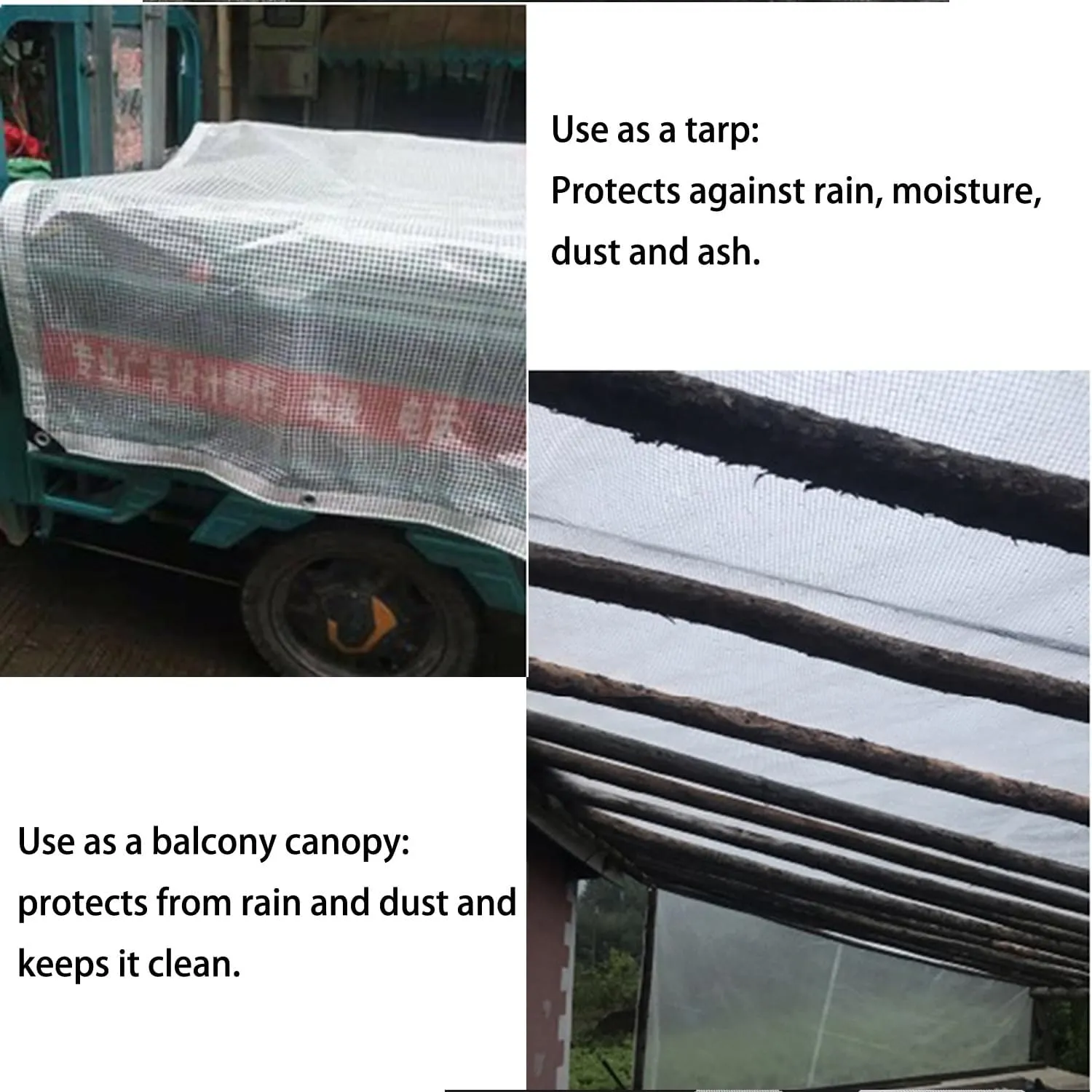 Waterproof Tarps for Outdoors Tent Cover Camping Tarp for Under Tent Multi Purpose Protective Cover Durable Waterproof Weather Proof Rip and Tear Resistant 2.46ft x 6.56ft White