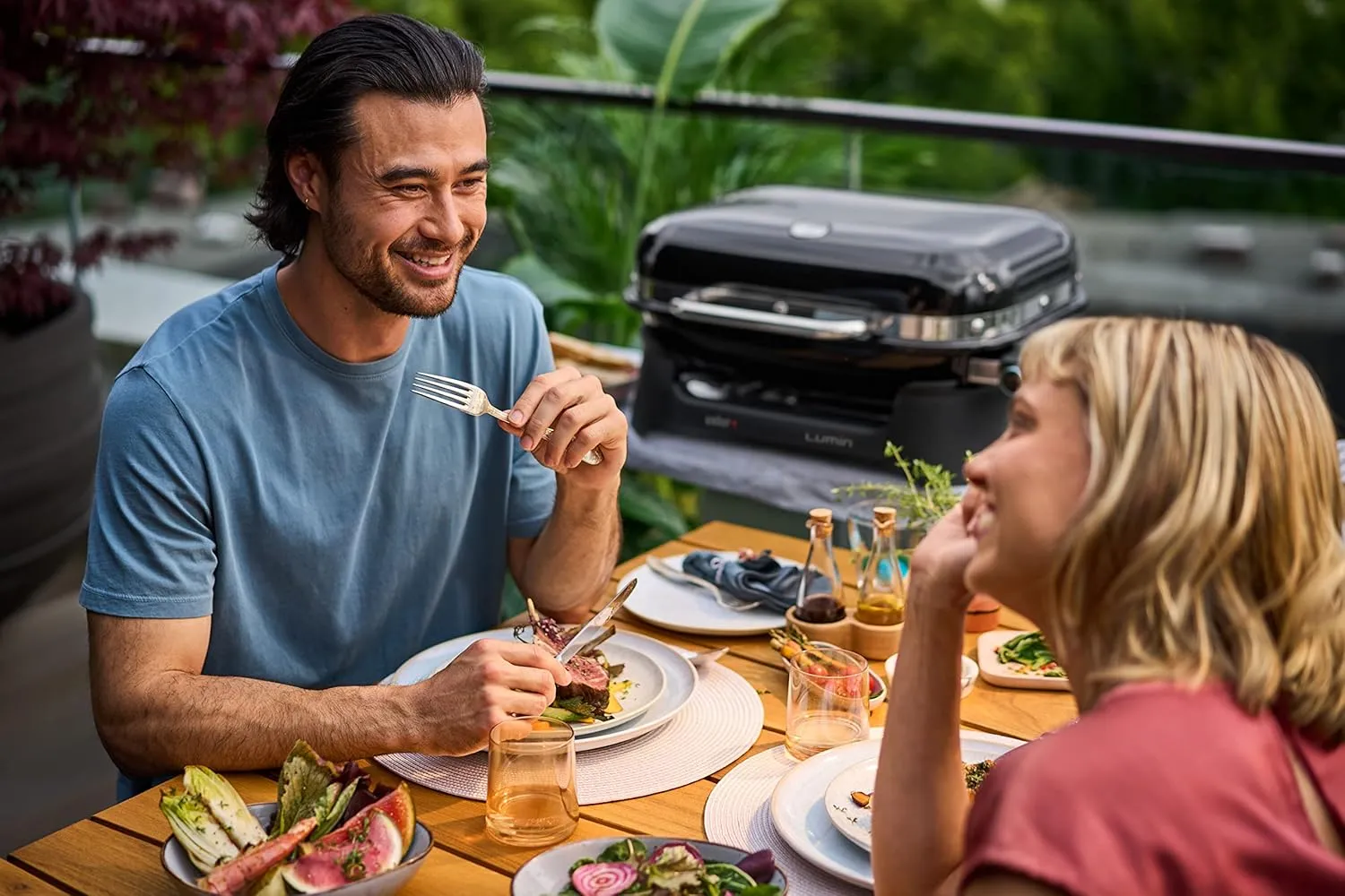Weber Lumin Outdoor Electric Barbecue Grill, Black - Great Small Spaces such as Patios, Balconies, and Decks, Portable and Convenient