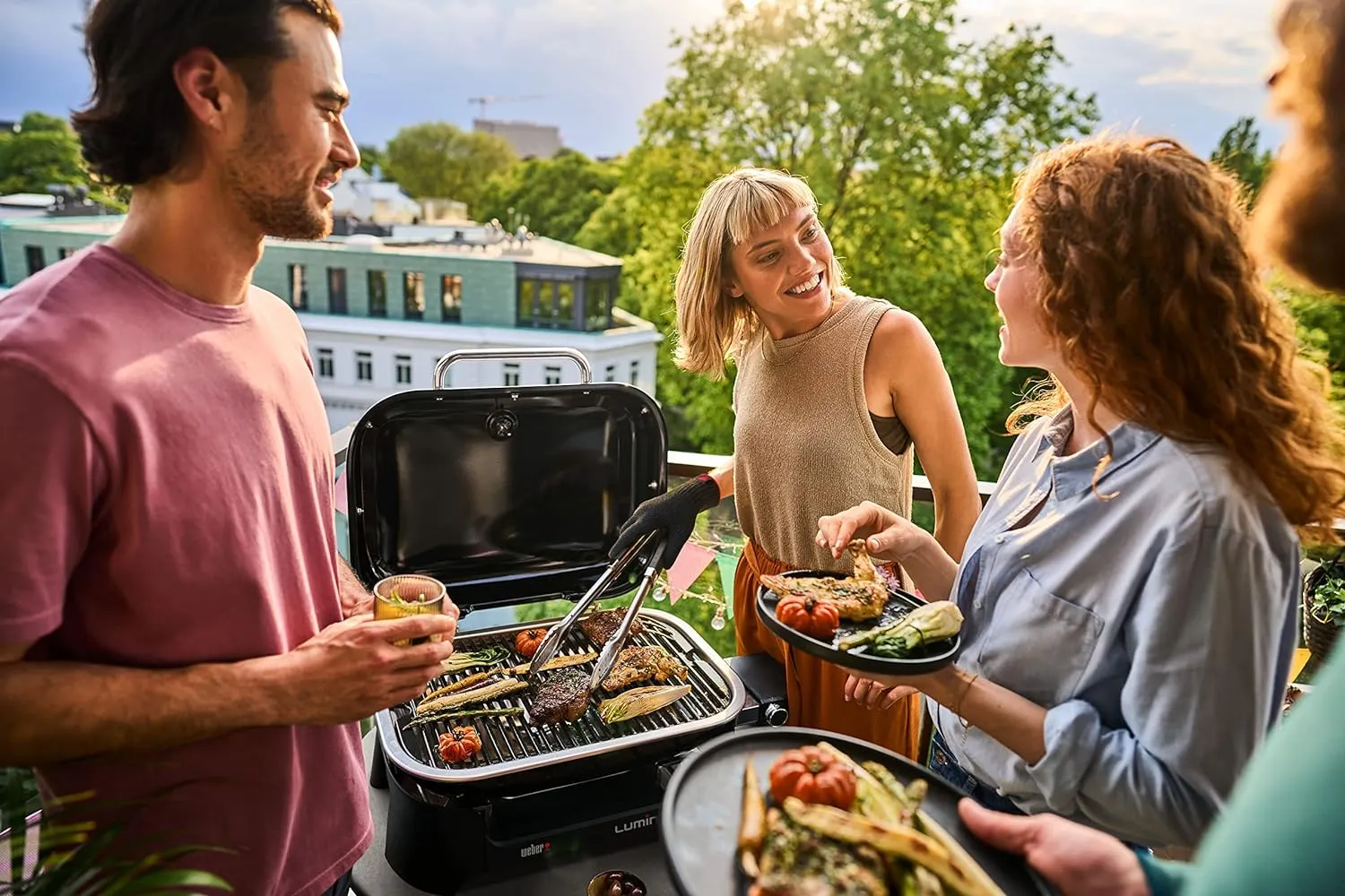 Weber Lumin Outdoor Electric Barbecue Grill, Black - Great Small Spaces such as Patios, Balconies, and Decks, Portable and Convenient