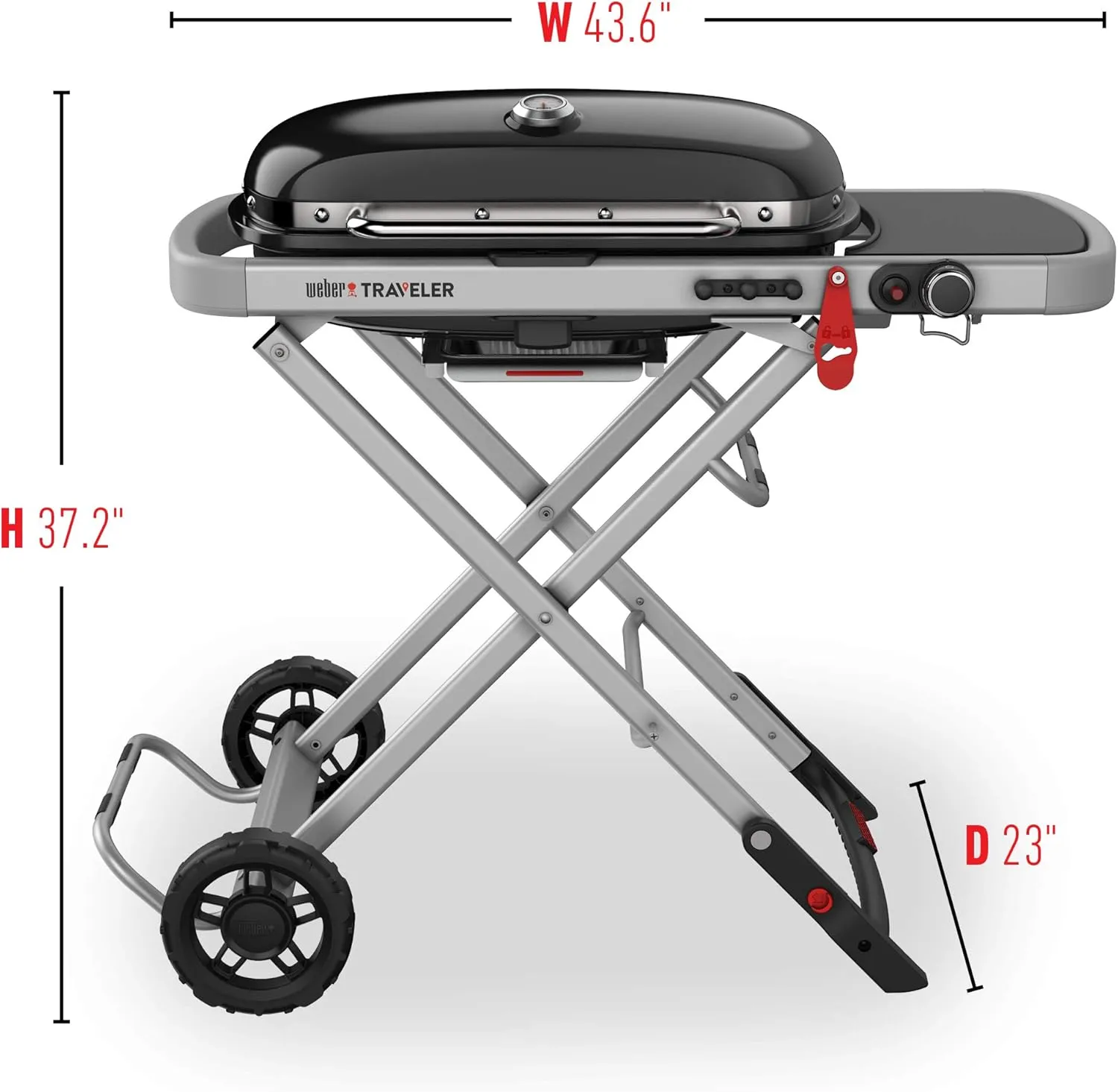 Weber Traveler Portable Gas Grill, Black