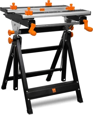 WEN Portable Work Bench with Steel Construction, Clamping Vises, and Adjustable Height and Bevel (WB2322T)