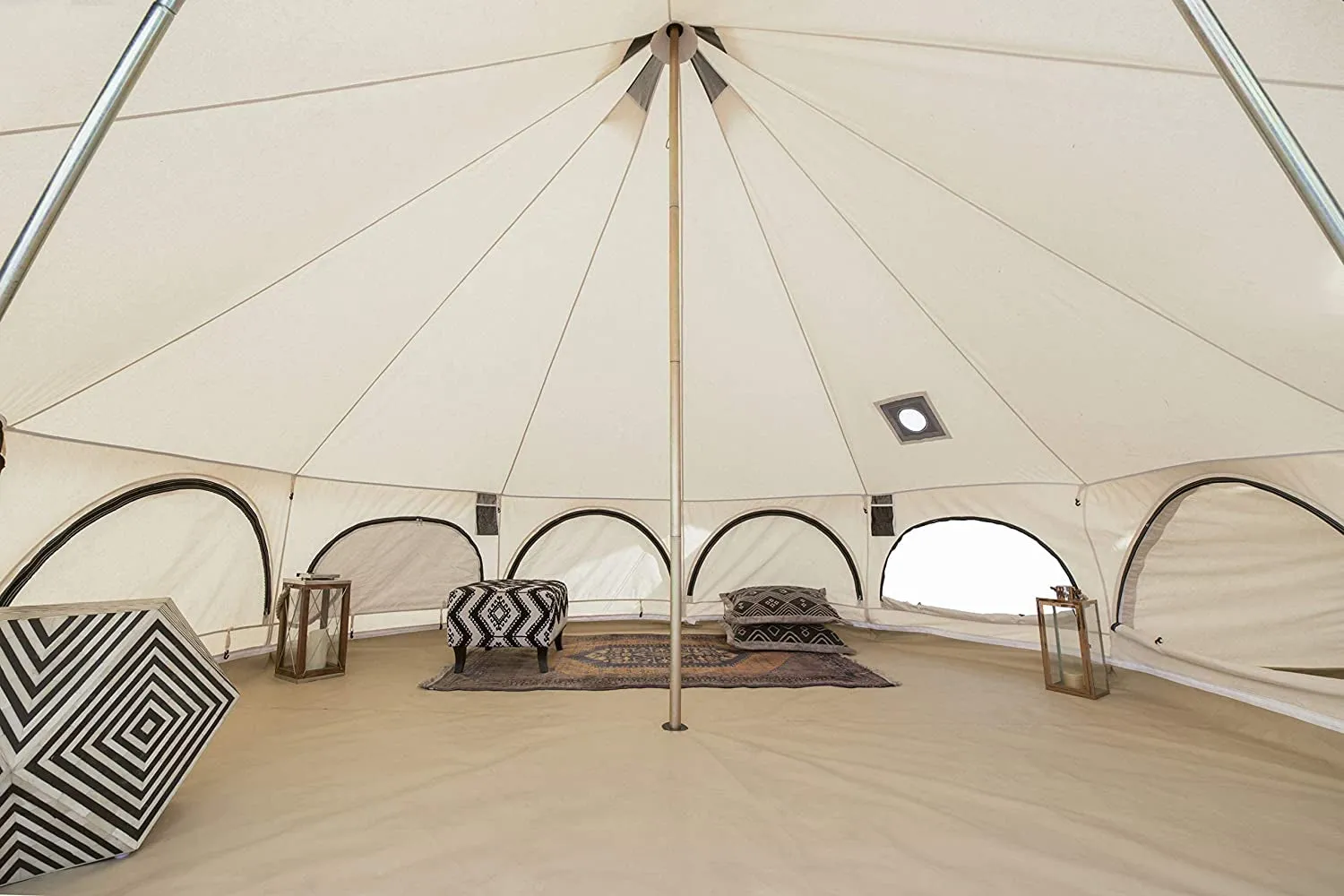 WHITEDUCK Avalon Canvas Bell Tent - Luxury All Season Tent for Camping & Glamping Made from Premium & Breathable 100% Cotton Canvas W/Stove Jack, Mesh
