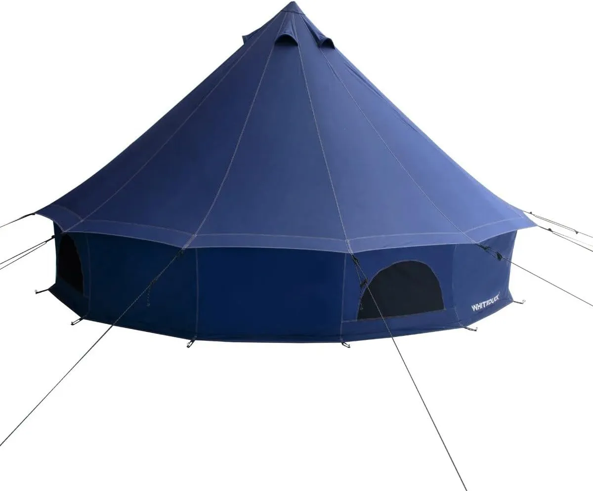 WHITEDUCK Regatta Canvas Bell Tent - w/StoveJack, Waterproof, 4 Season Luxury Camping and Glamping Yurt Tent Outdoor