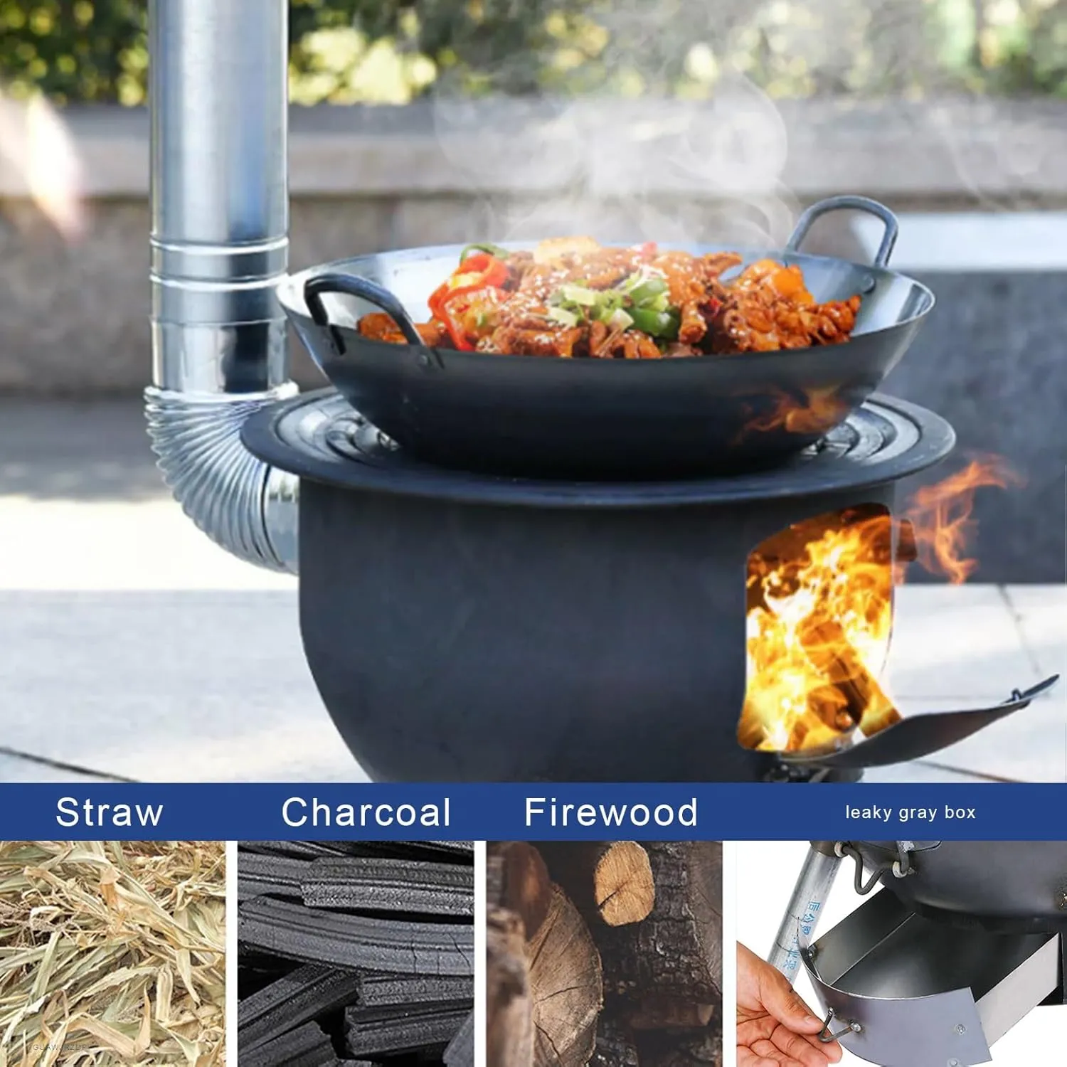 Wood Burning Stove, Outdoor Wood Stove, Wood Cook Stove, Powerful Efficient Wood Burning, 2 to 3 People, Home, Outdoor Picnic Camping,Travel, Heating,Emergency
