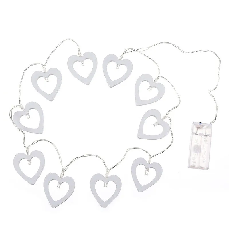 Wooden love lantern string