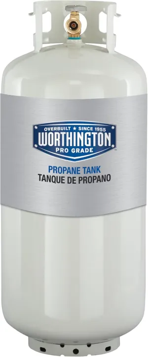 Worthington 302018 40-Pound Steel Propane Cylinder With Type 1 With Overflow Prevention Device Valve (Older Model)