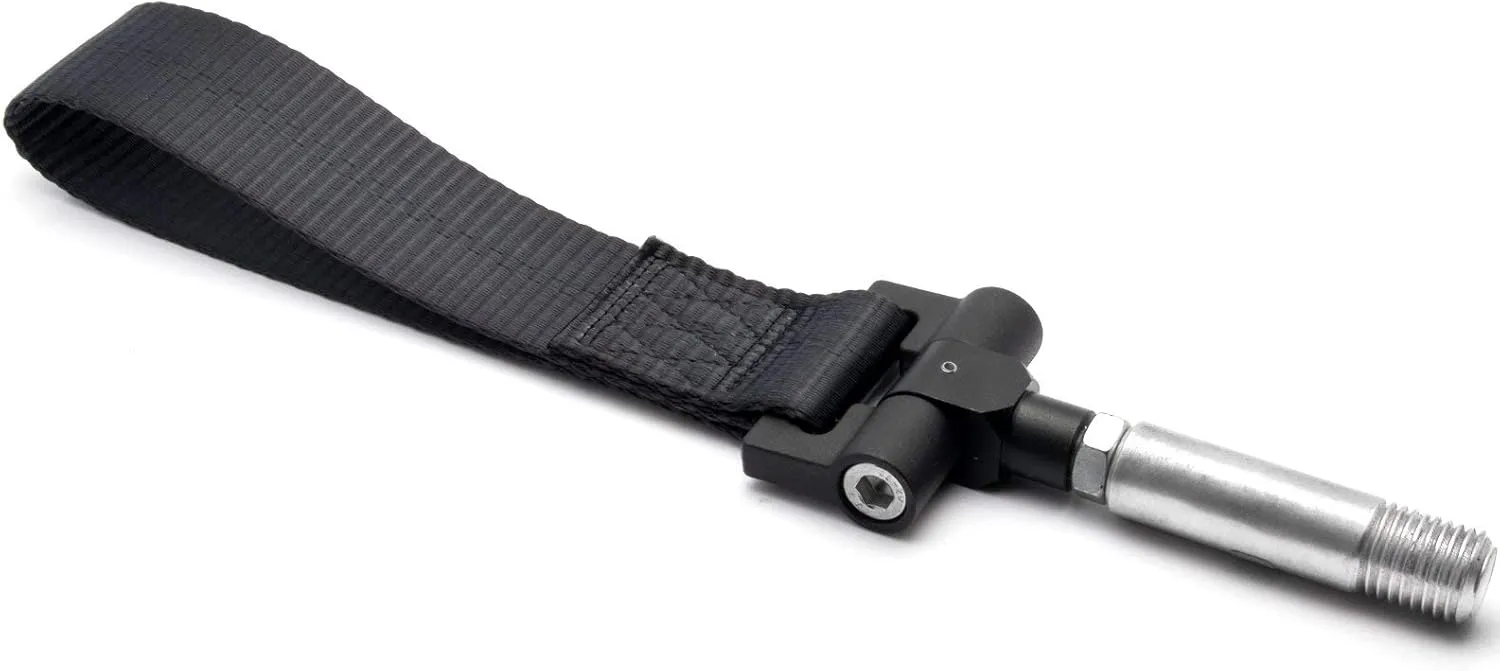 Xotic Tech Black Track Racing Towing Strap w/Tow Hole Adapter Compatible with Porsche Carrera 911 991 2013-up