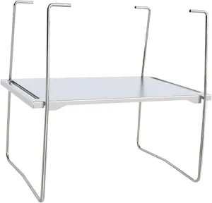 Yiju Single Unit Frame Furnace Table Foldable Shelf Stand with Storage Bag Picnic Folding Rack Barbecue Camping Rack for Yard Hiking, No Hollow