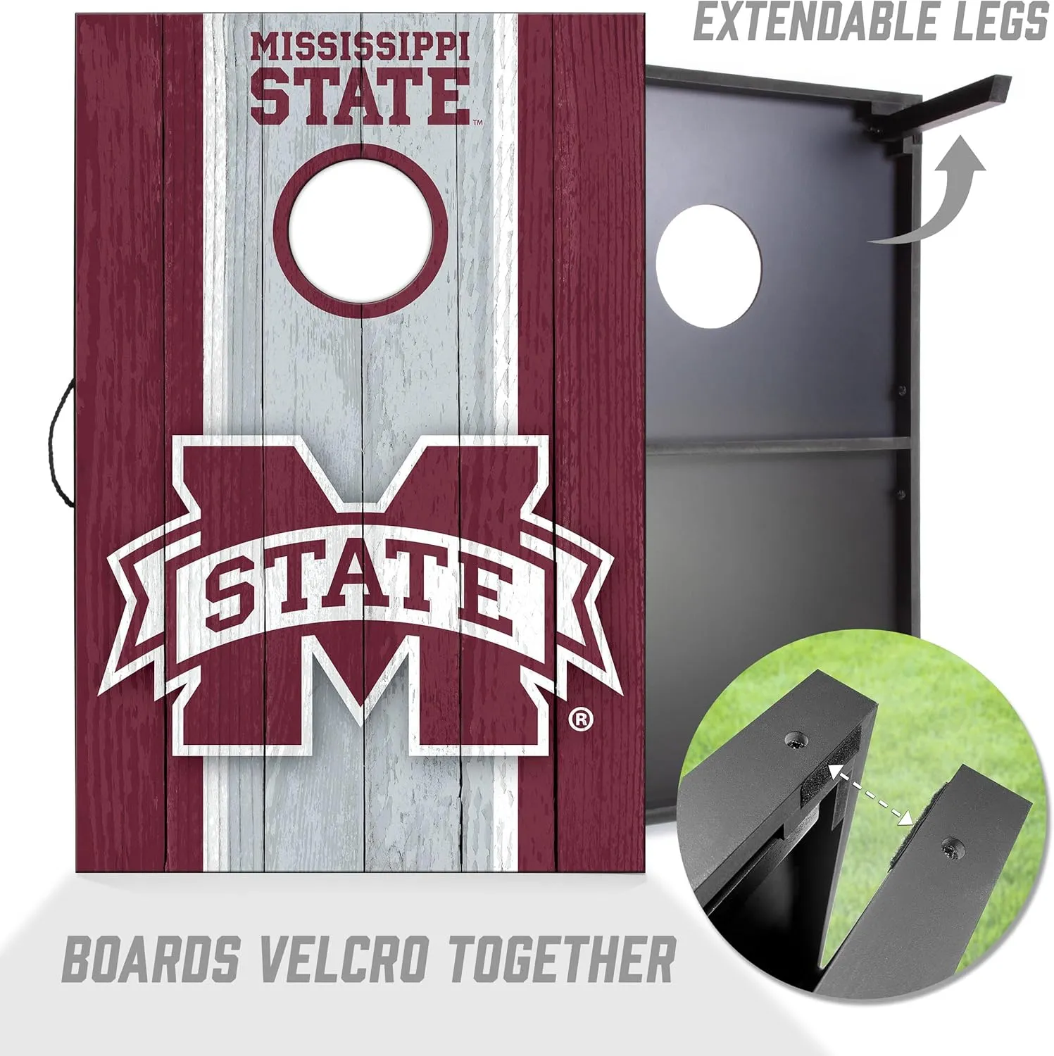 YouTheFan NCAA 2' x 3' Portable Cornhole Game with Logo Bags