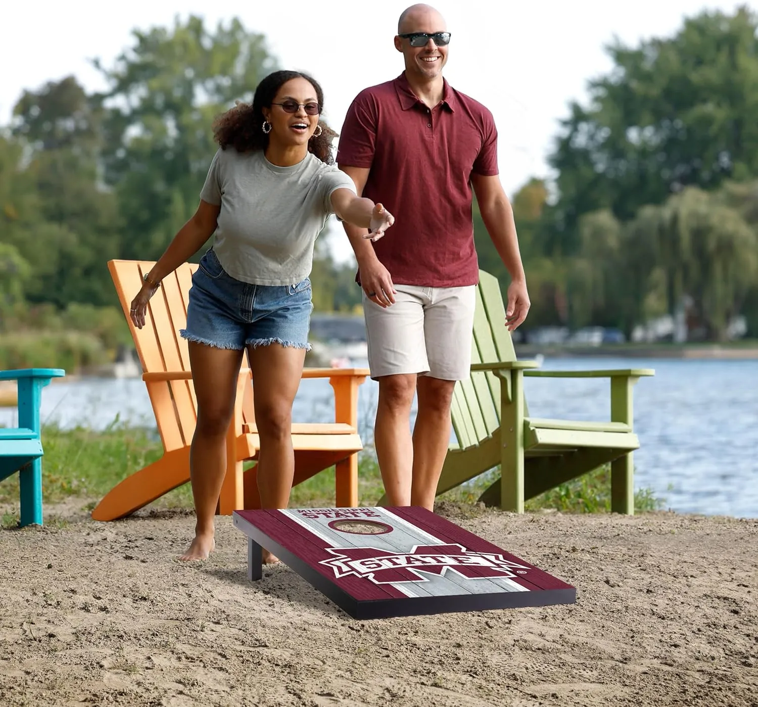 YouTheFan NCAA 2' x 3' Portable Cornhole Game with Logo Bags