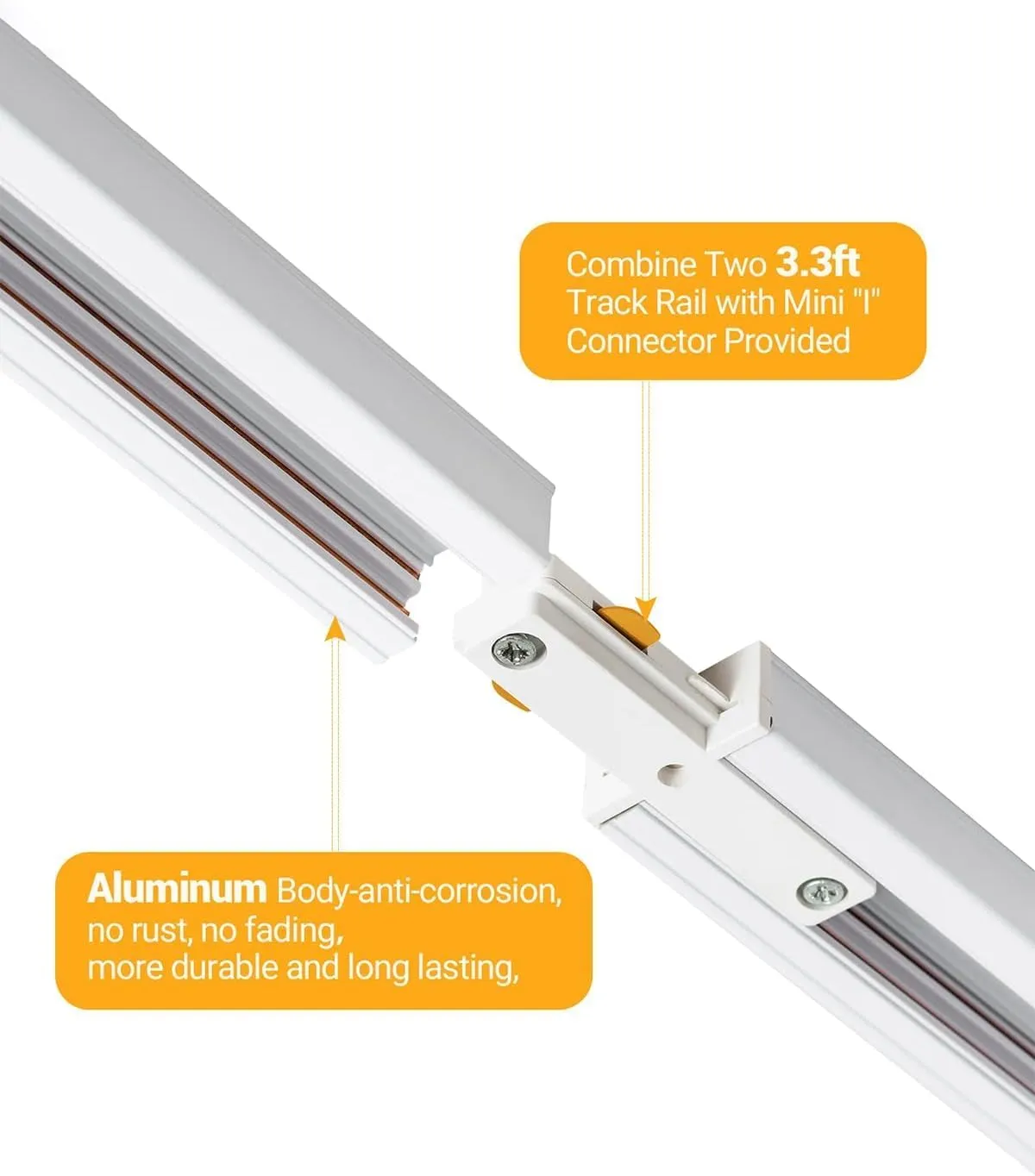 Zoomable 12 Lights LED Track Lighting Kit with 13FT H Type Track Lighting Rails, Dimmable White Track Lighting Fixtures Ceiling Modern Kitchen Spot Track Light Heads, 3000K CRI90  12W 1000lm