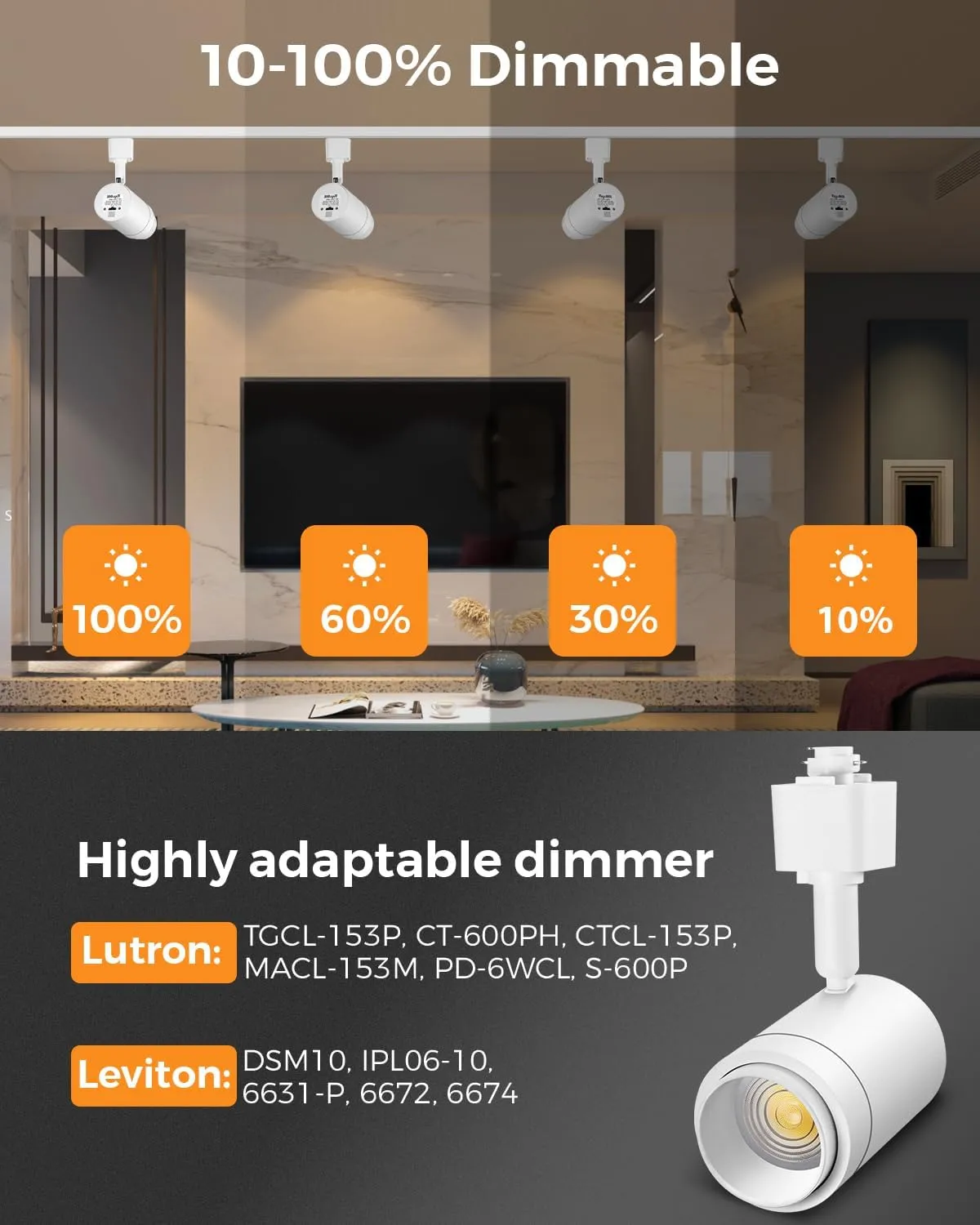 Zoomable 12 Lights LED Track Lighting Kit with 13FT H Type Track Lighting Rails, Dimmable White Track Lighting Fixtures Ceiling Modern Kitchen Spot Track Light Heads, 3000K CRI90  12W 1000lm
